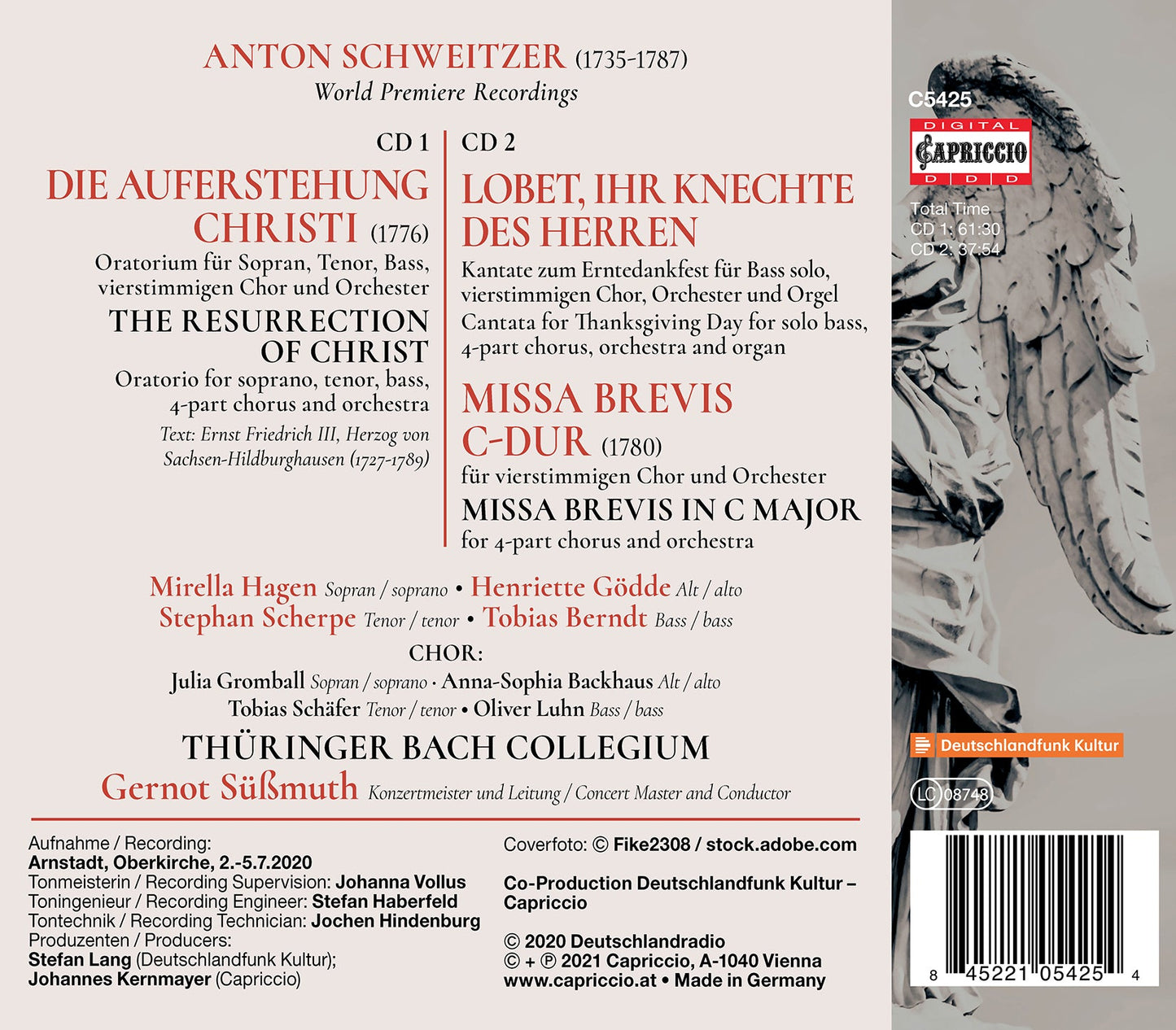 Schweitzer: Die Auferstehung Christi - Missa brevis in C Maj