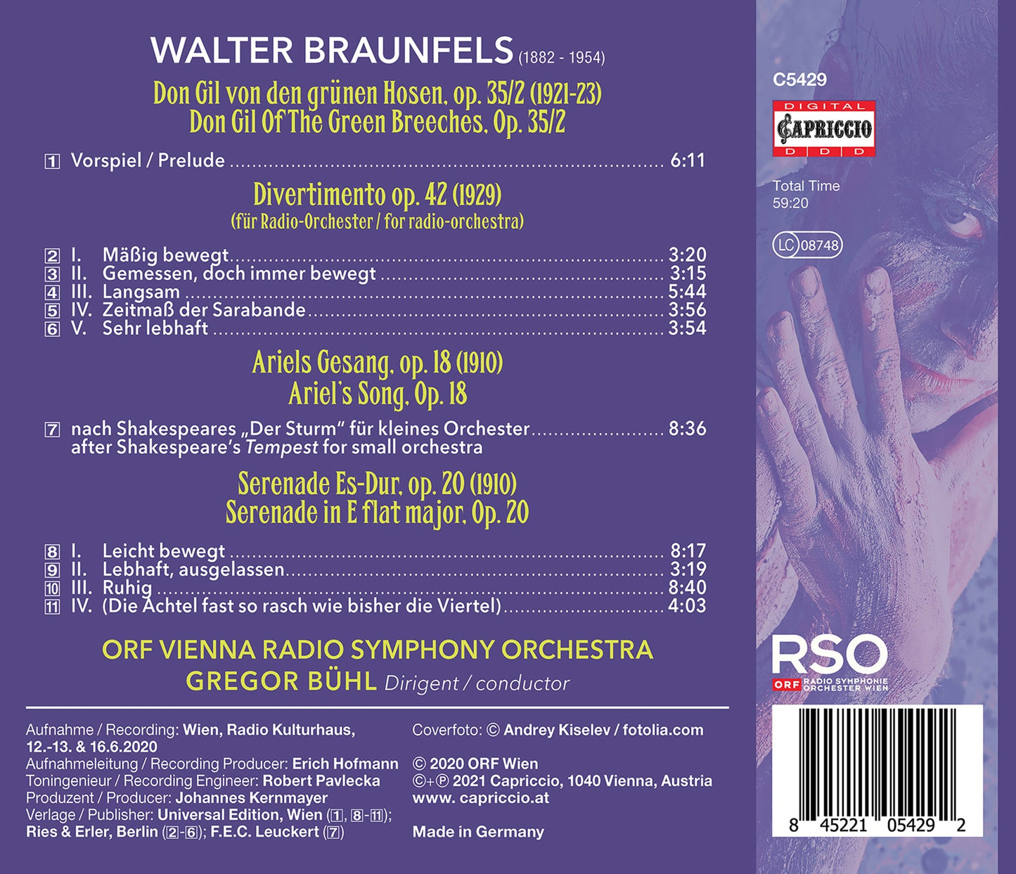 Walter Braunfels: Don Gil Von Den Grünen Hosen: Prelude - Di