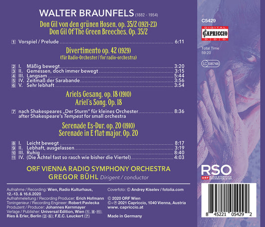 Walter Braunfels: Don Gil Von Den Grünen Hosen: Prelude - Di