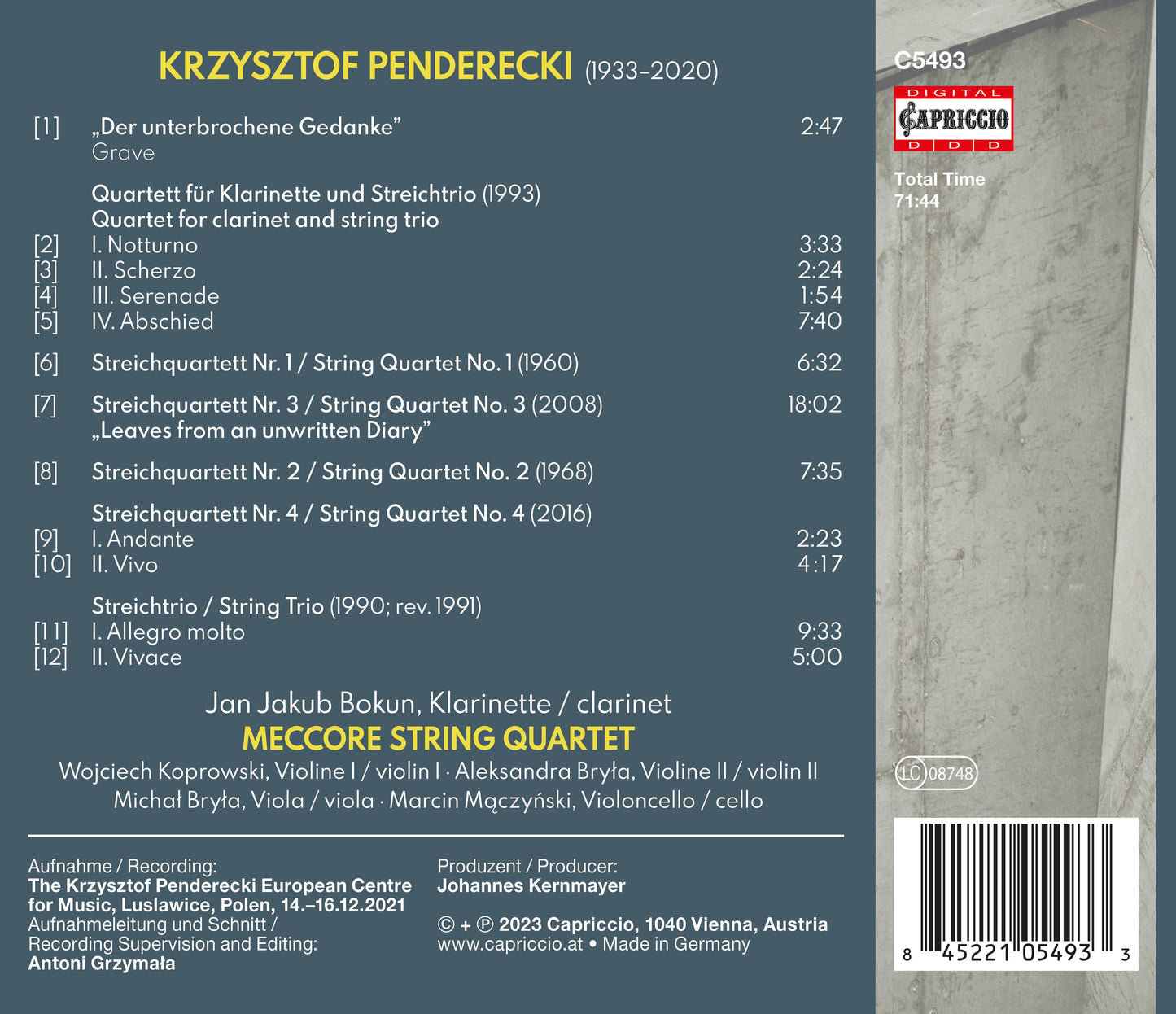 Penderecki: String Quartets; Clarinet Quartet; String Trio