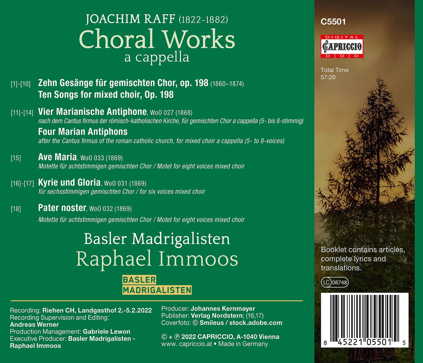 Raff: Choral Works A Cappella
