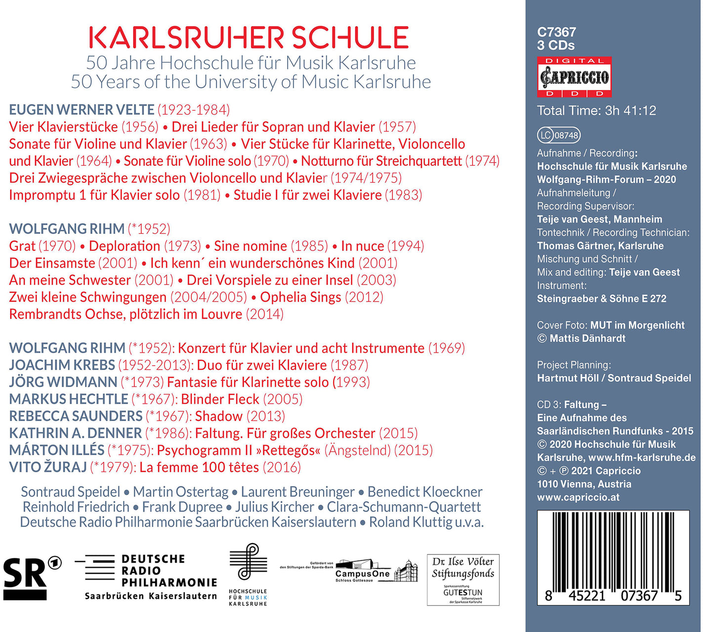 Karlsruher Schule: 50 Years Of The University Of Music Karls