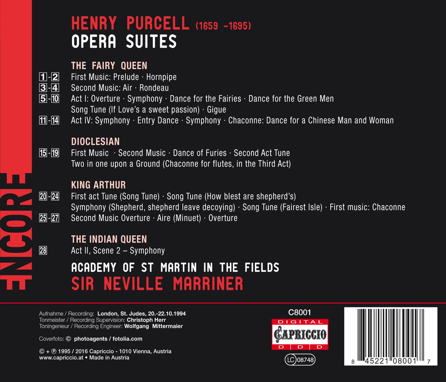 Purcell: Opera Suites