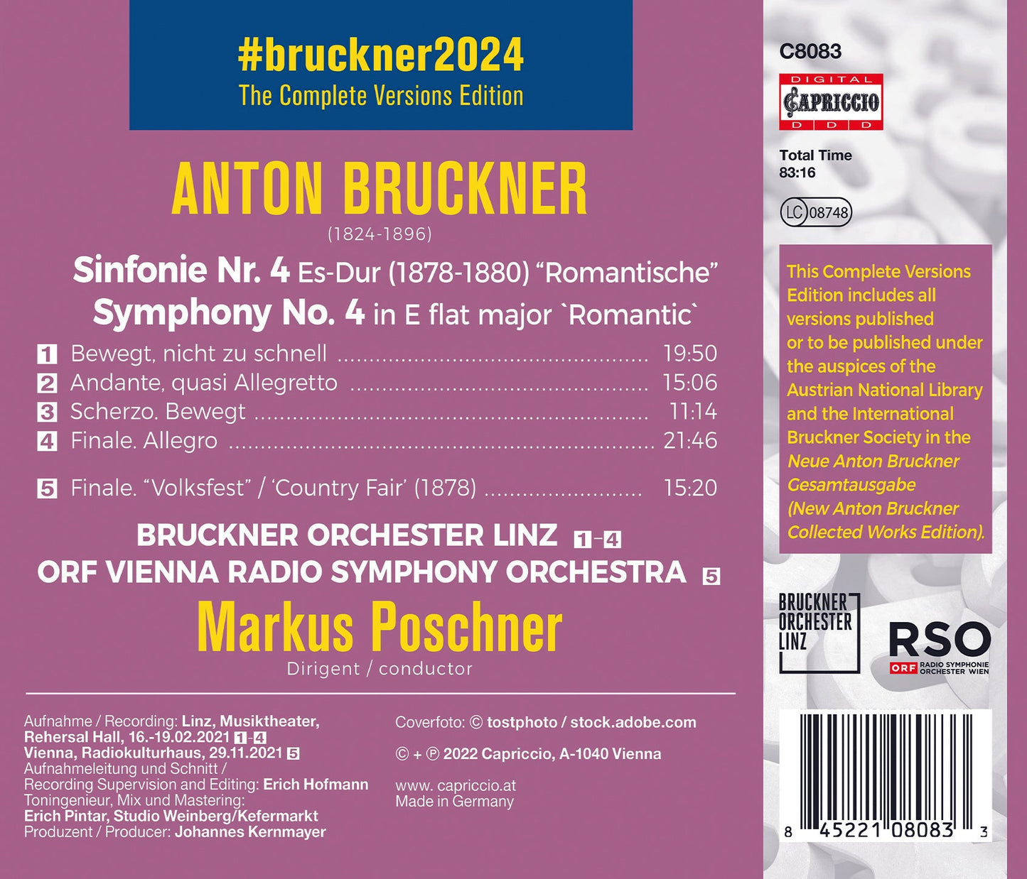 Bruckner: Symphony No. 4 (1878-1880); 'Country Fair' Finale