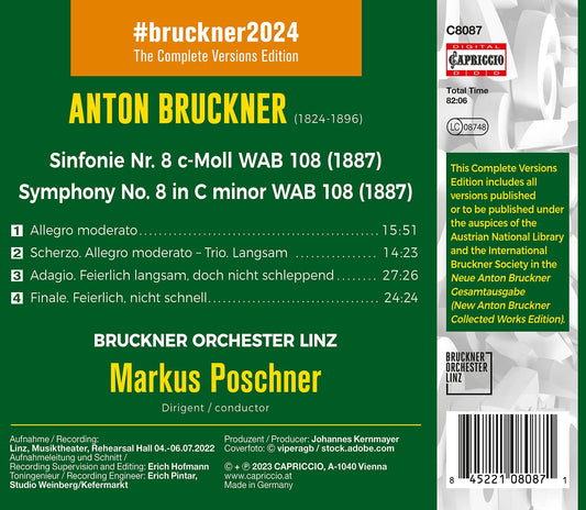 Bruckner: Symphony No.8 C-Moll (1887)
