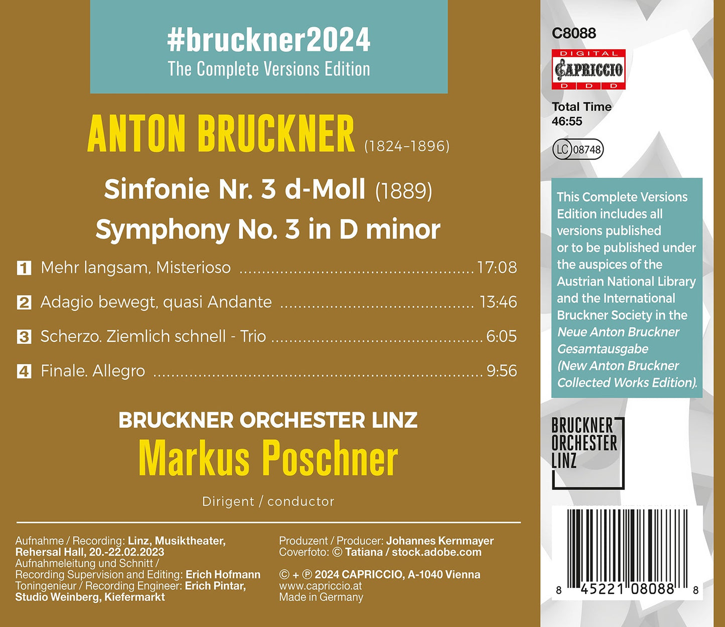 Bruckner: Symphony No. 3 (1889)  Bruckner Orchester Linz