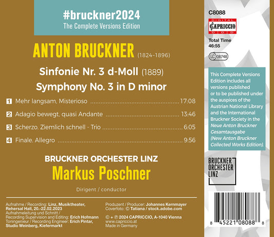 Bruckner: Symphony No. 3 (1889)  Bruckner Orchester Linz