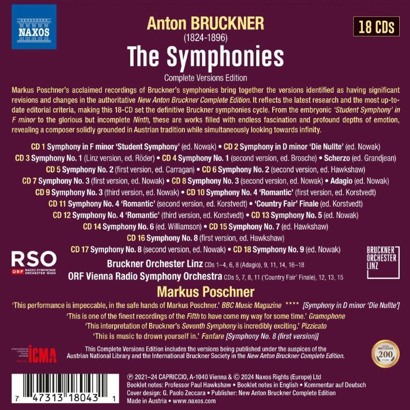 Bruckner: Symphonies Nos. "0"–9