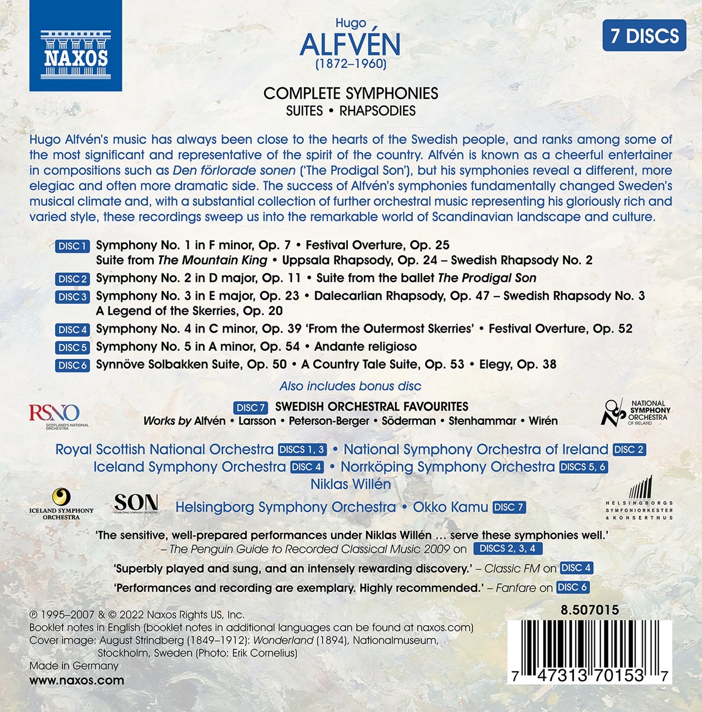 Alfven: Complete Symphonies; Suites; Rhapsodies
