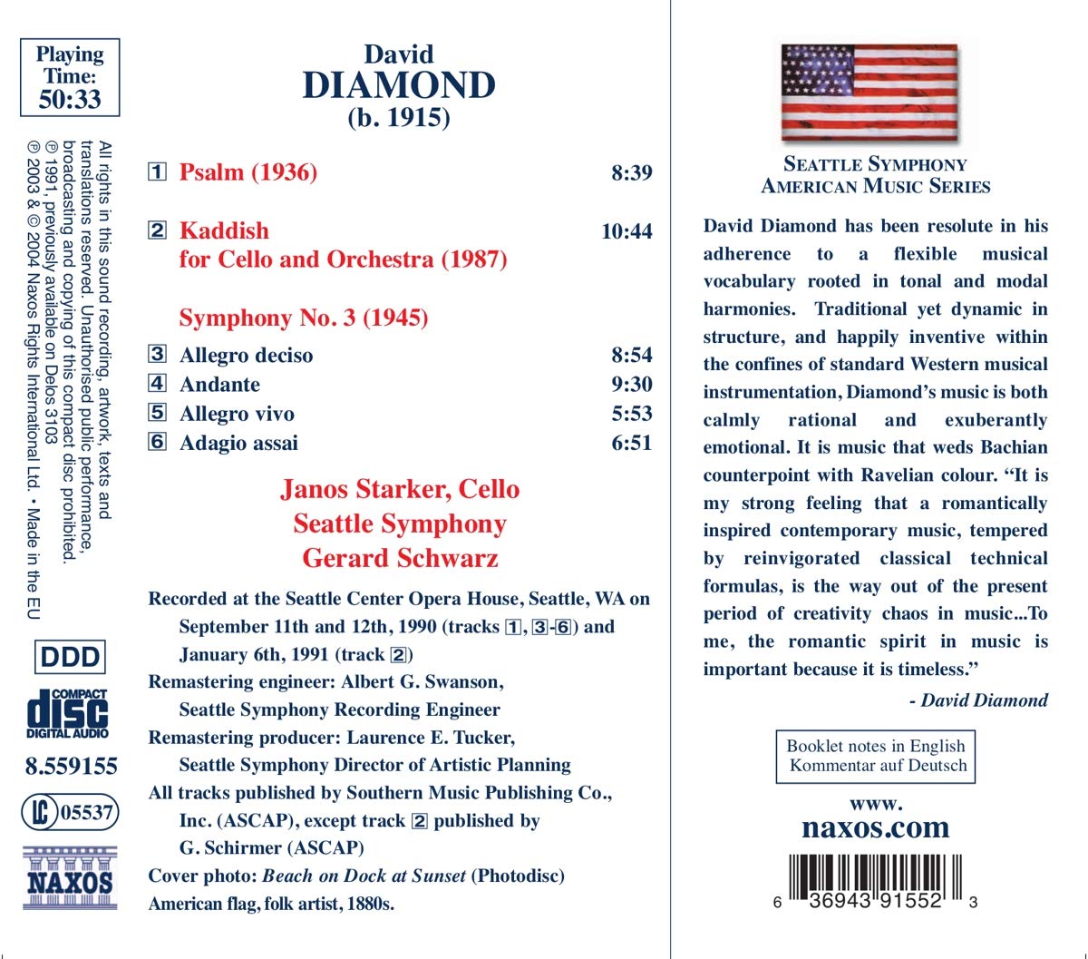 DIAMOND: Symphony No. 3 / Psalm / Kaddish