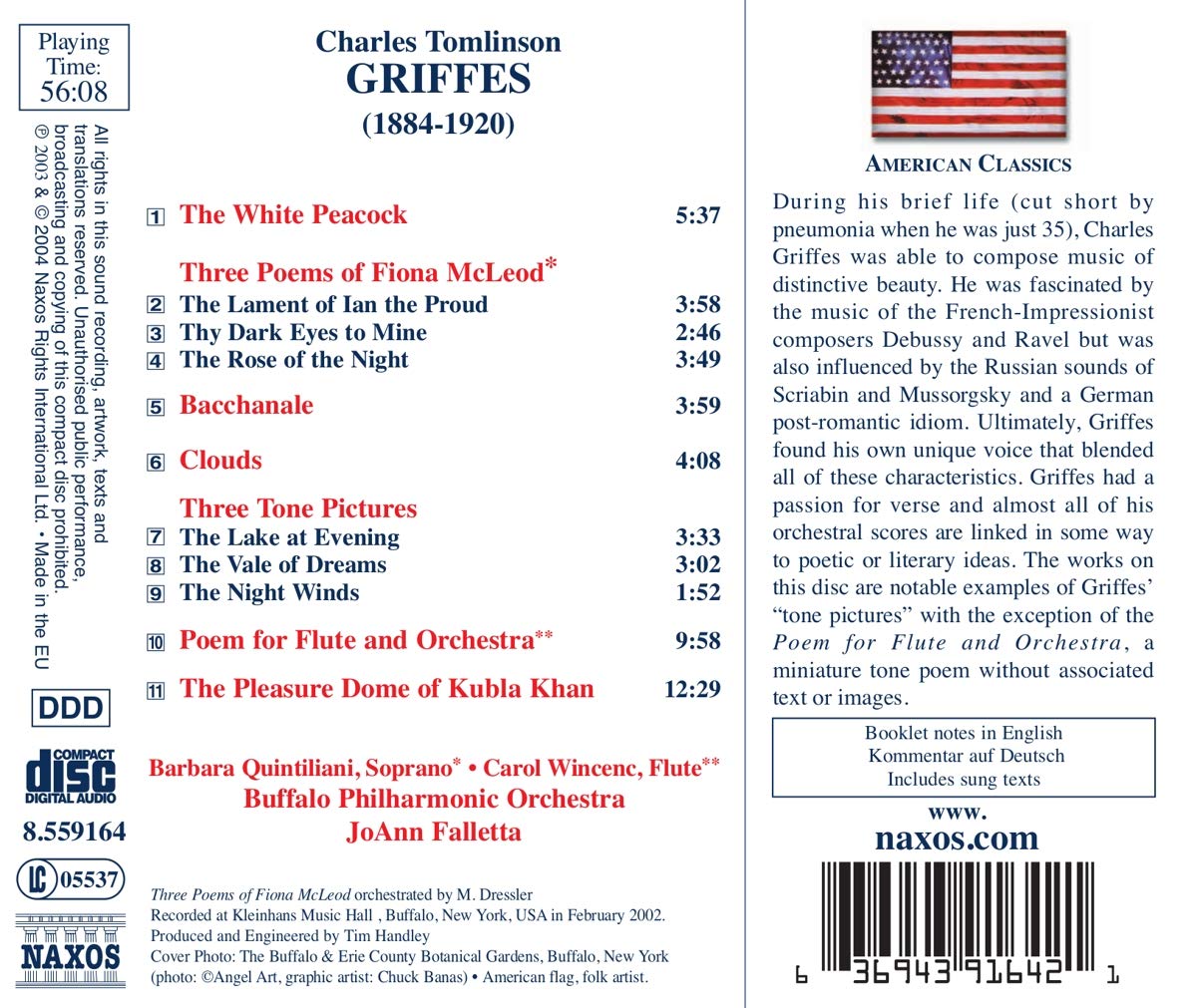 GRIFFES: Pleasure Dome of Kubla Khan / The White Peacock