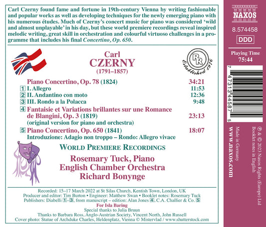 Czerny: Piano Concertinos, Opp. 78 & 650; Fantaisie Et Varia