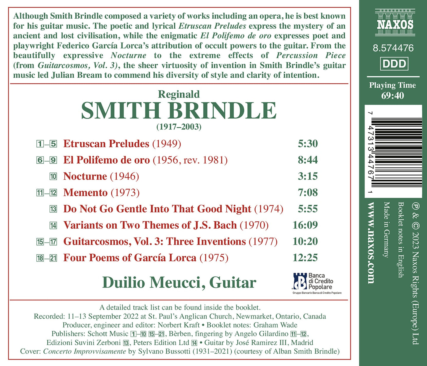 Smith Brindle: Complete Works For Solo Guitar