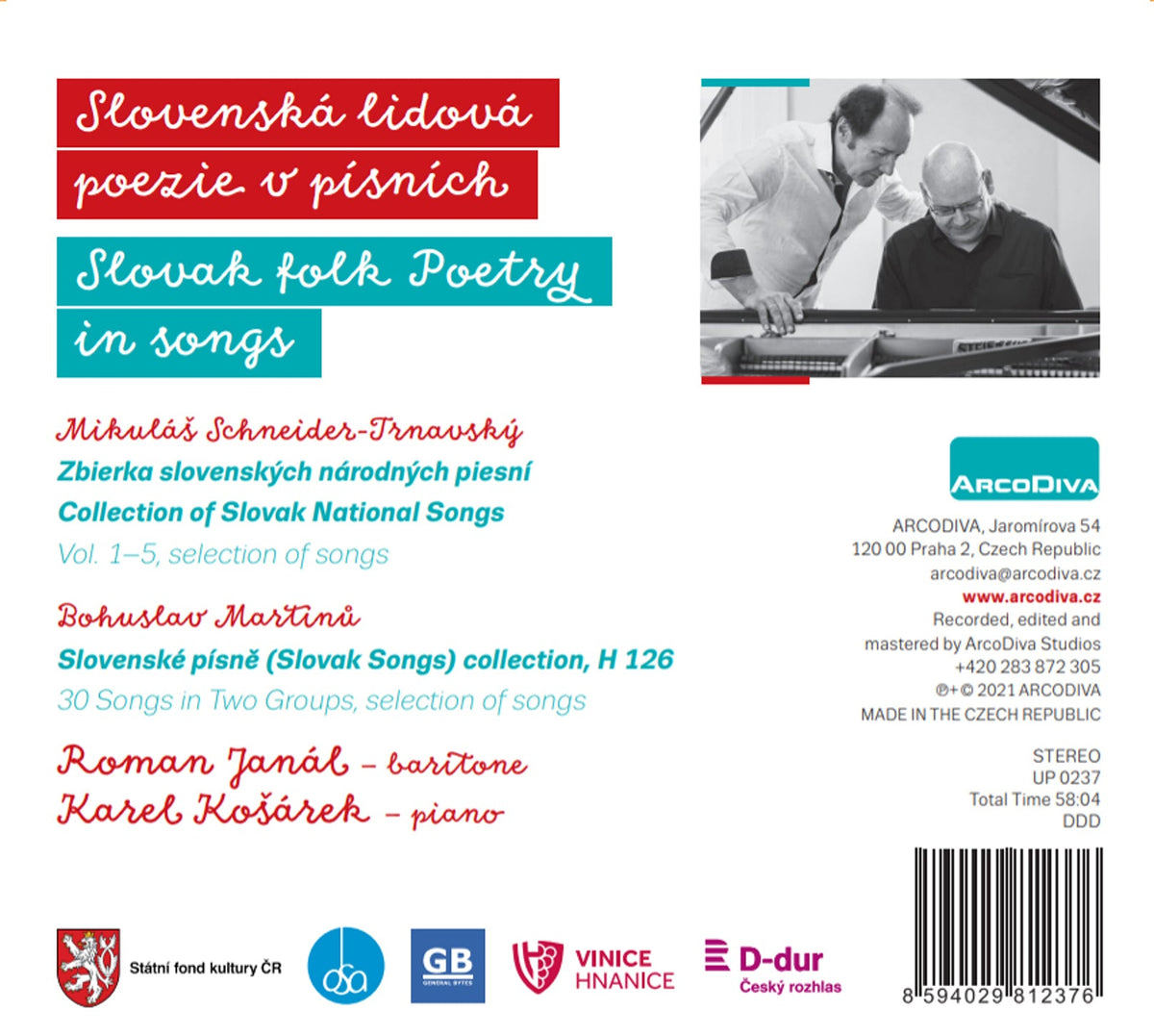 Martinu & Schneider-Trnavsky: Slovak Folk Poetry in Songs