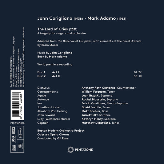 Corigliano: The Lord of Cries [2 CDs]