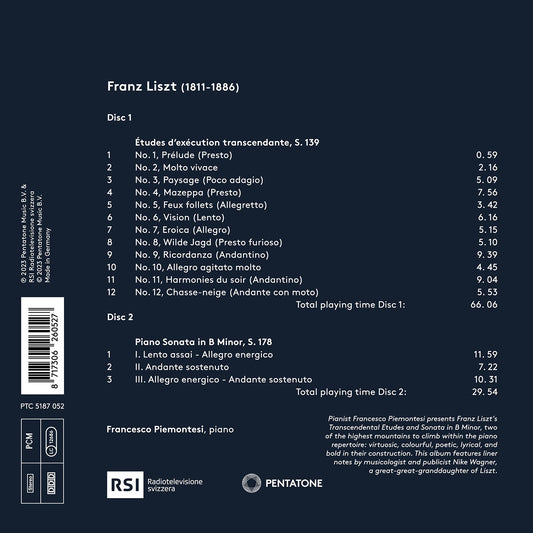 Liszt: Transcendental Etudes & Piano Sonatas [2 CDs]