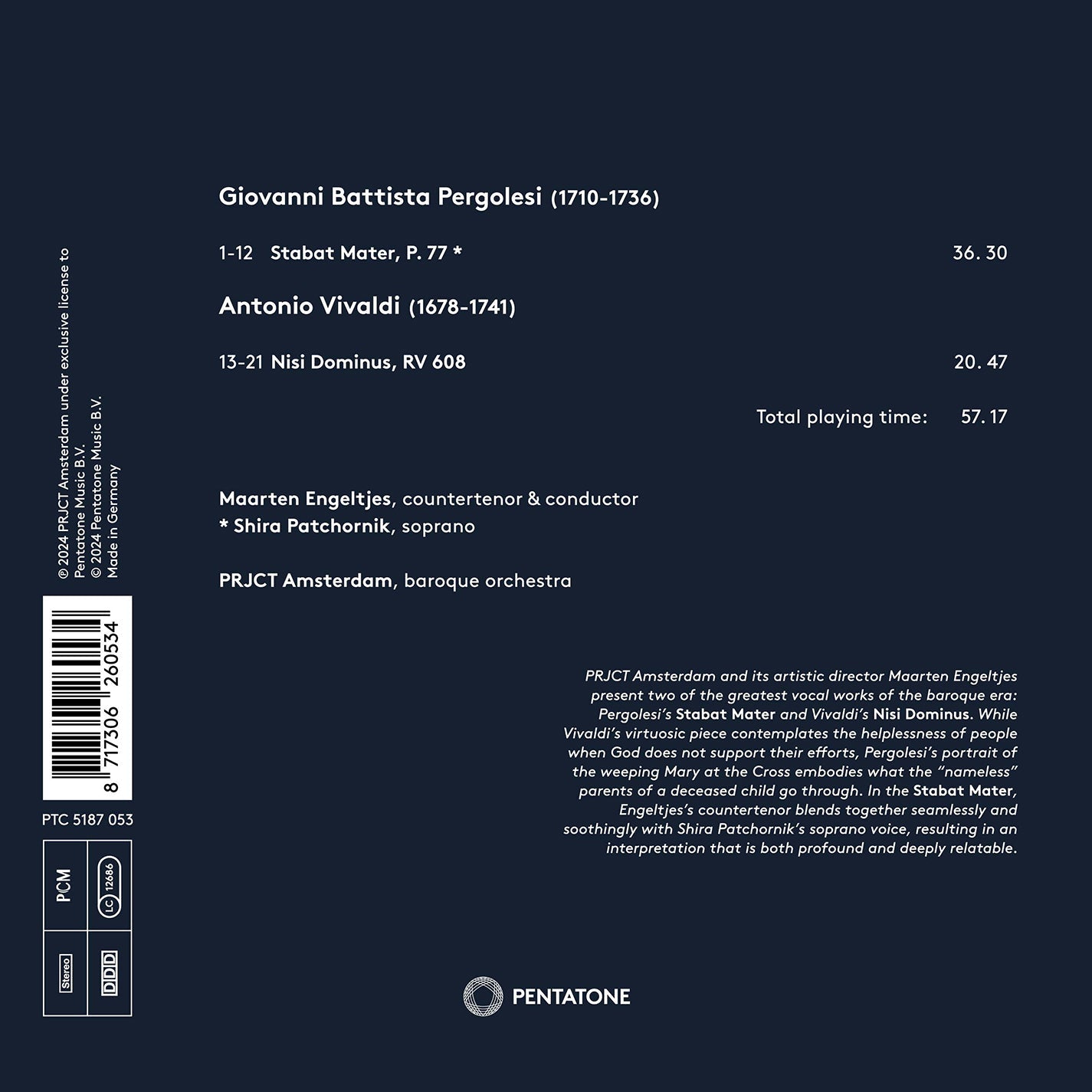 Pergolesi: Stabat Mater / Vivaldi: Nisi Dominus