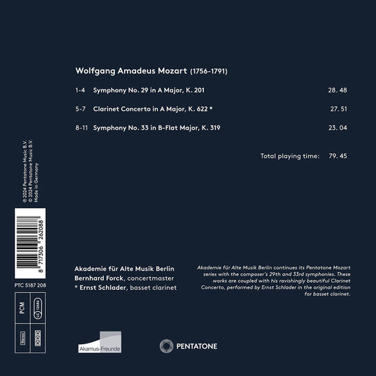 Mozart: Symphonies Nos. 29 & 33; Clarinet Concerto