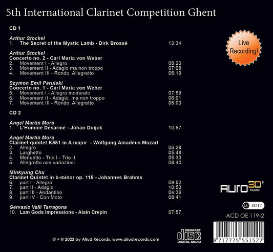 5th International Clarinet Competition Ghent 2022! (2CD + Bl