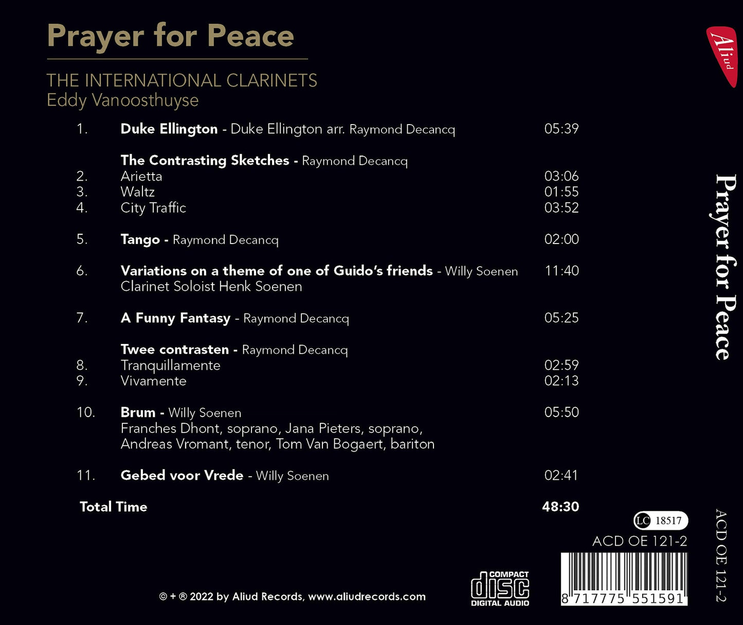 Decancq, Ellington & Soenen: Prayer for Peace