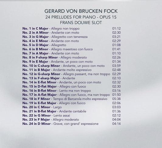 Fock: 24 Preludes For Piano, Op. 15