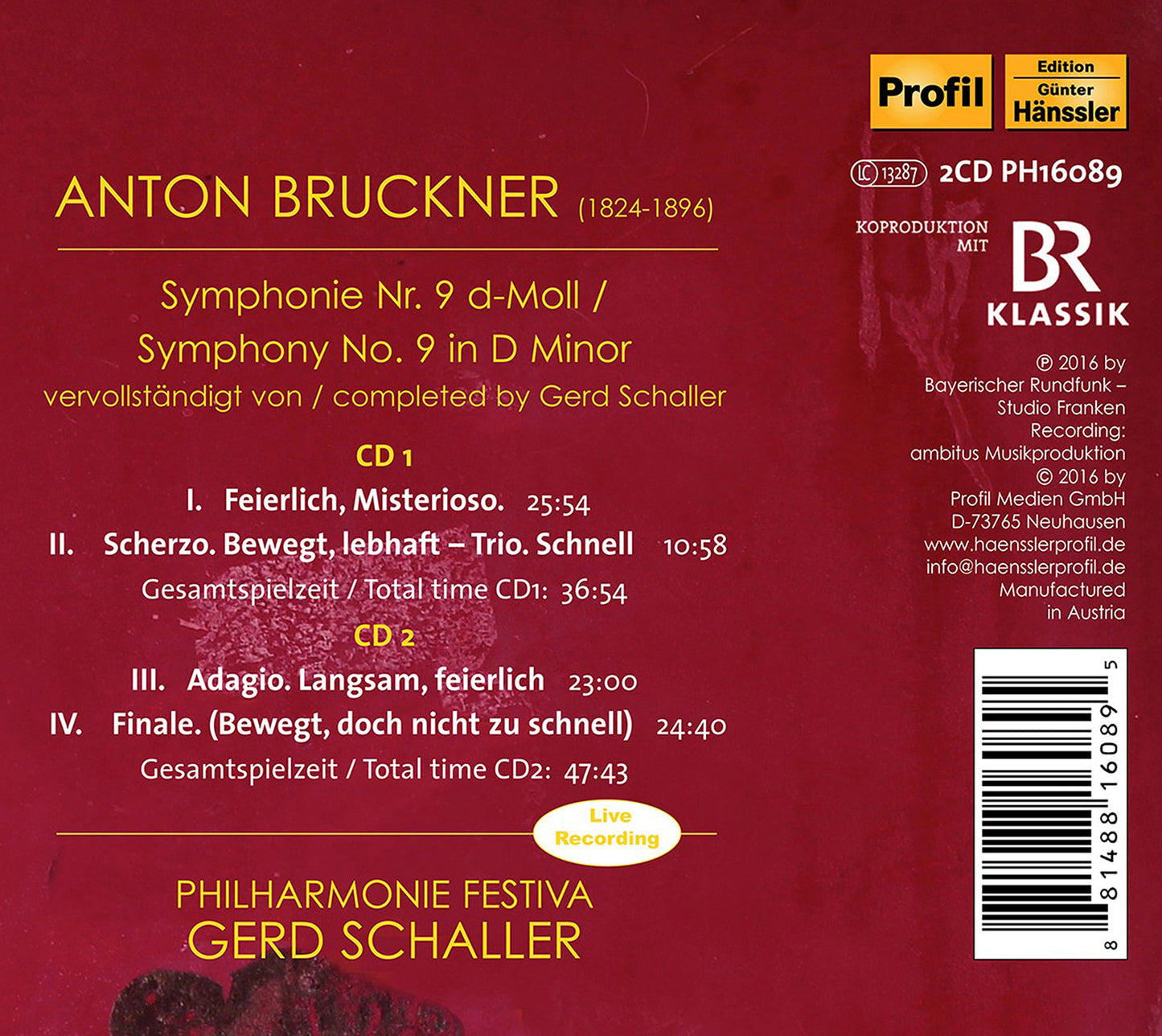 Bruckner: Symphony No. 9 - Completed Version