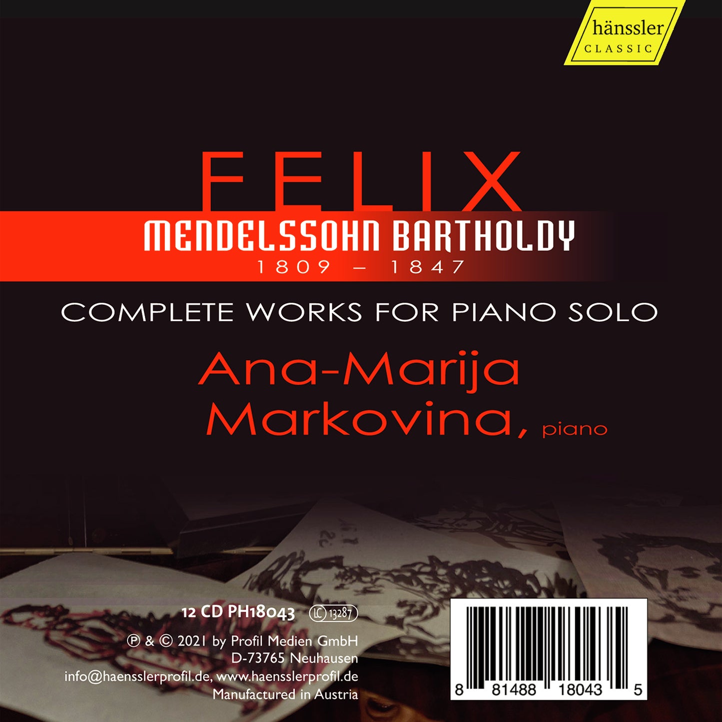 Mendelssohn Bartholdy: Complete Works For Piano Solo