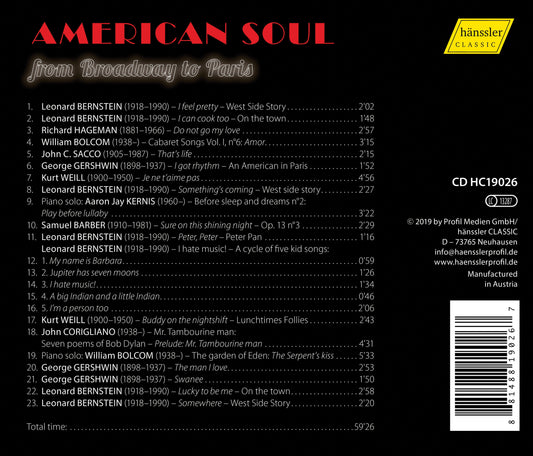 American Soul From Broadway To Paris  Duo Rosa