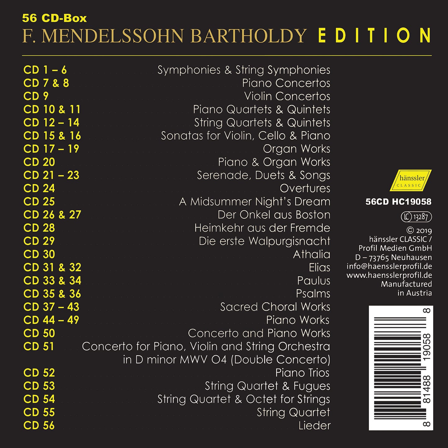Mendelssohn Bartholdy Edition
