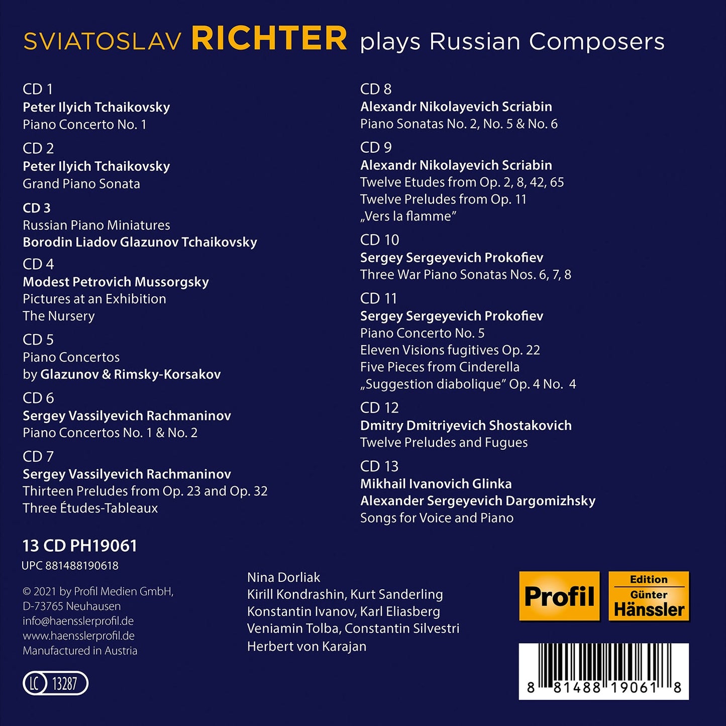 Sviatolsav Richter Plays Russian Composers