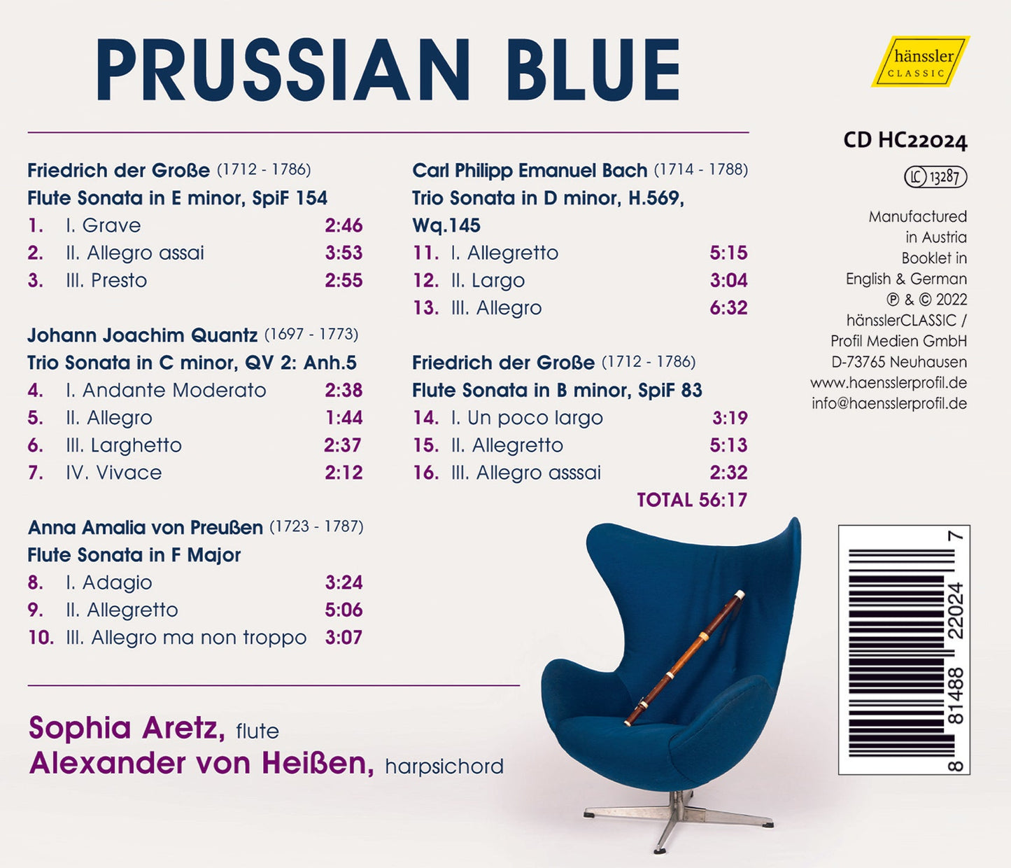 Prussian Blue - Flute Music At The Court Of Frederick The Gr