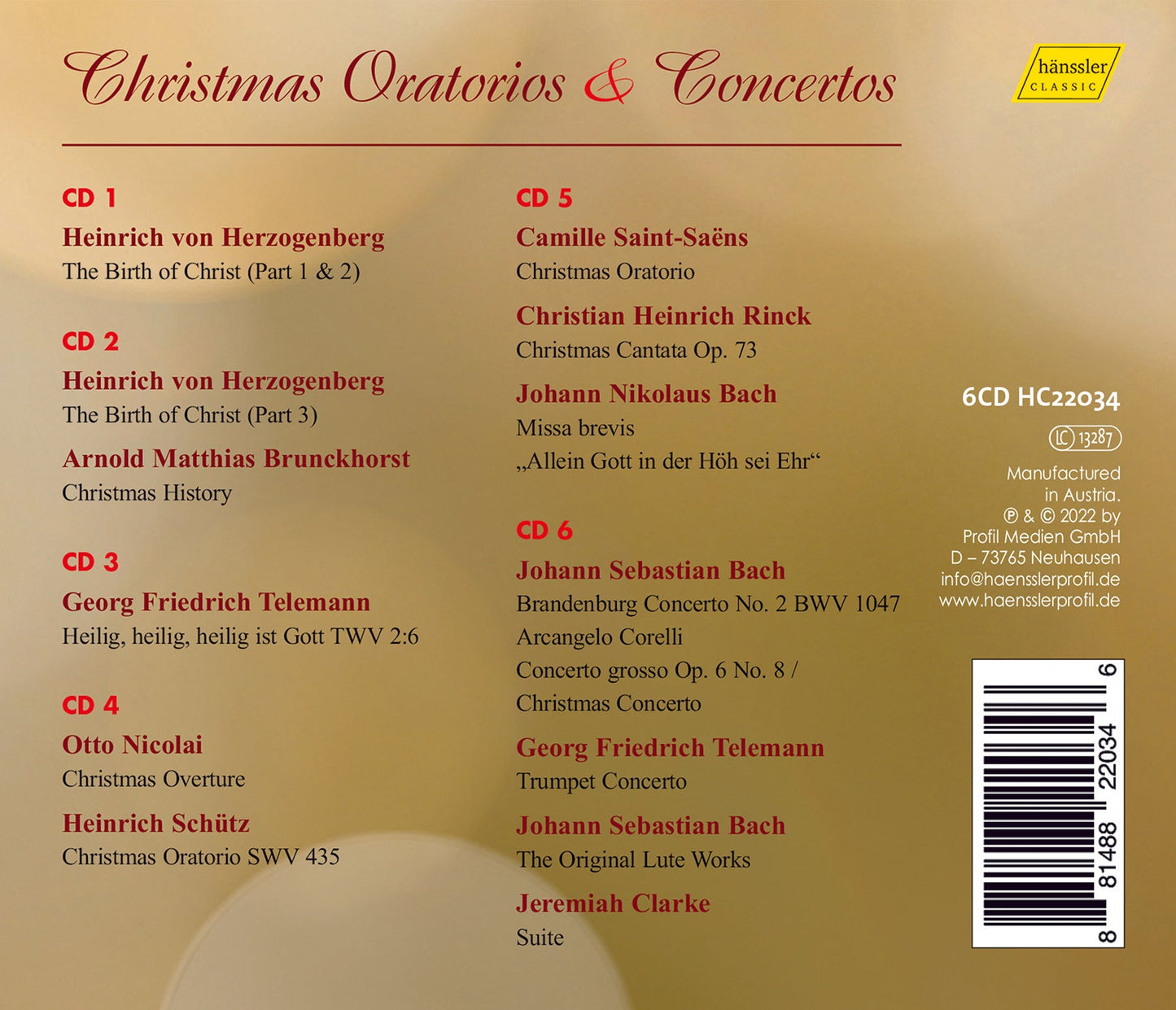 Christmas Oratorios & Concertos