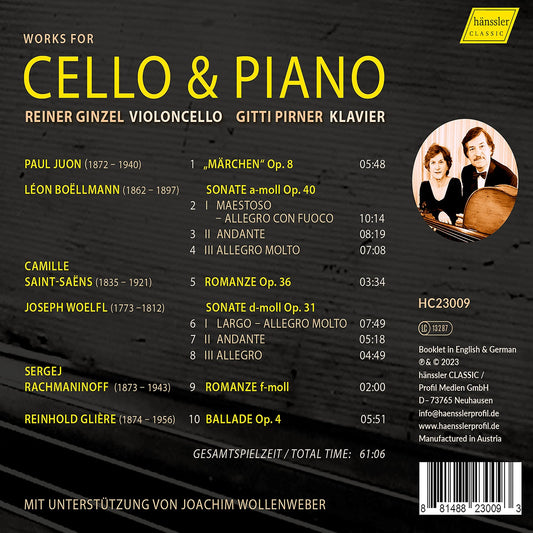 Beollmann, Gliere, Juon, Rachmaninoff, Saint-Saens & Woelfl: