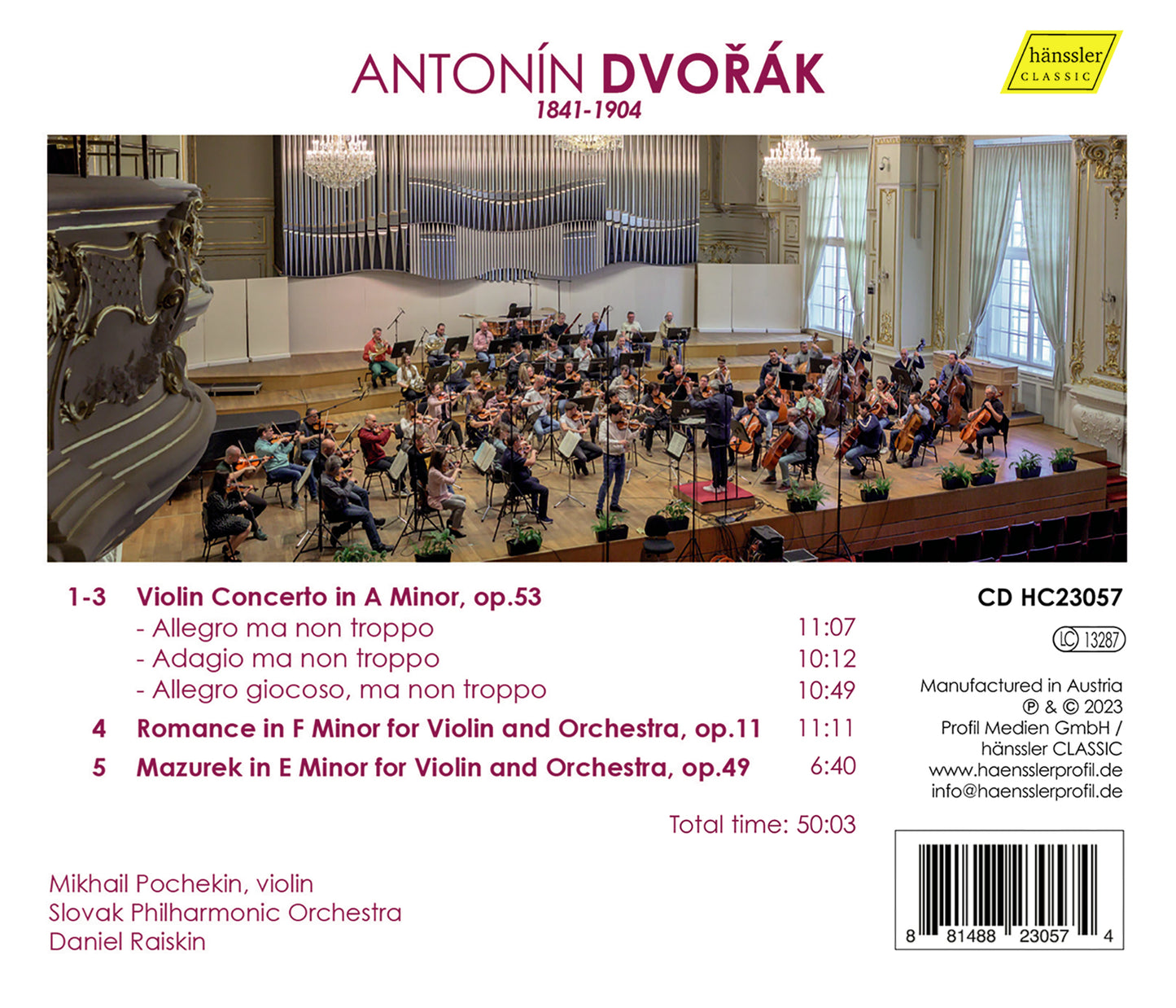 Dvorak: Complete Works For Violin & Orchestra