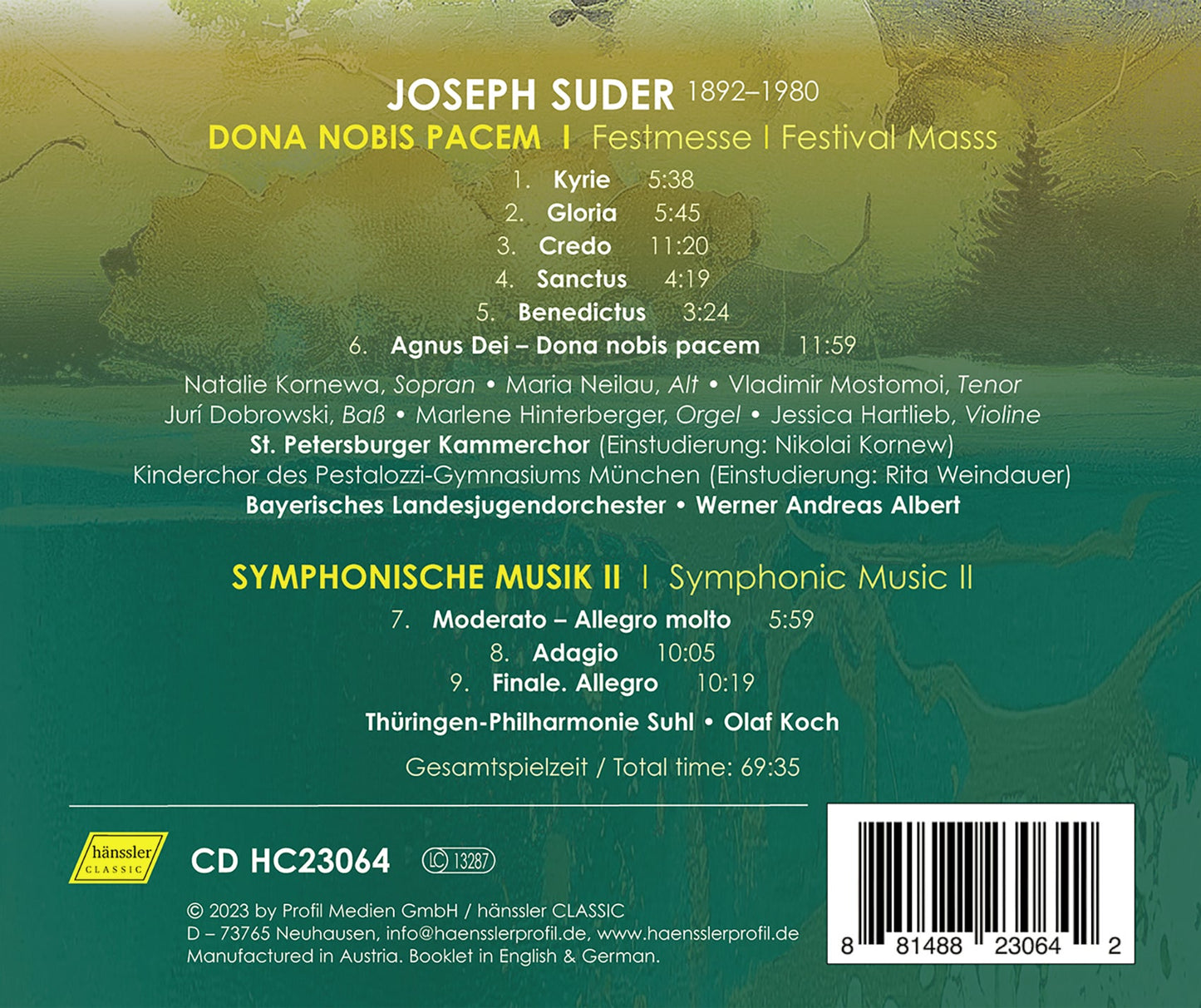 Suder: Dona Nobis Pacem & Symphonic Music