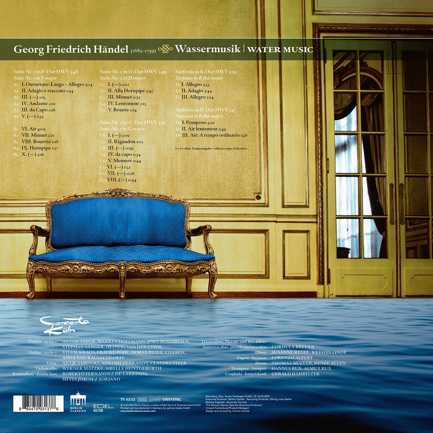 Handel: Wassermusik / Concerto Koln (LP - Vinyl Reissue)