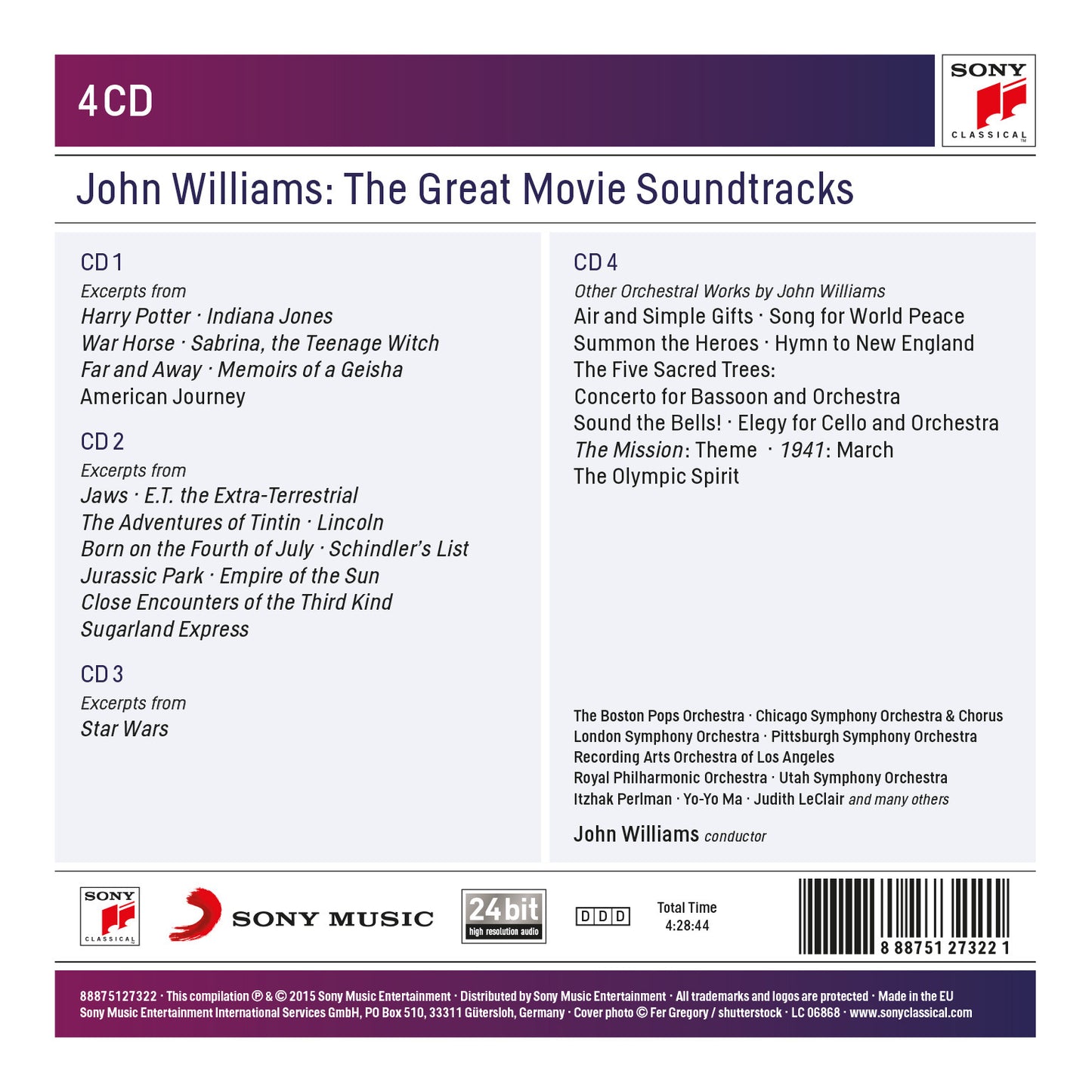 John Williams: The Great Movie Soundtracks [4 CDs]