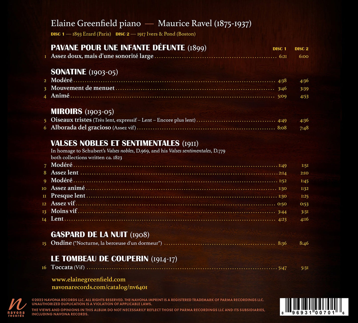 Ravel Compared  Elaine Greenfield