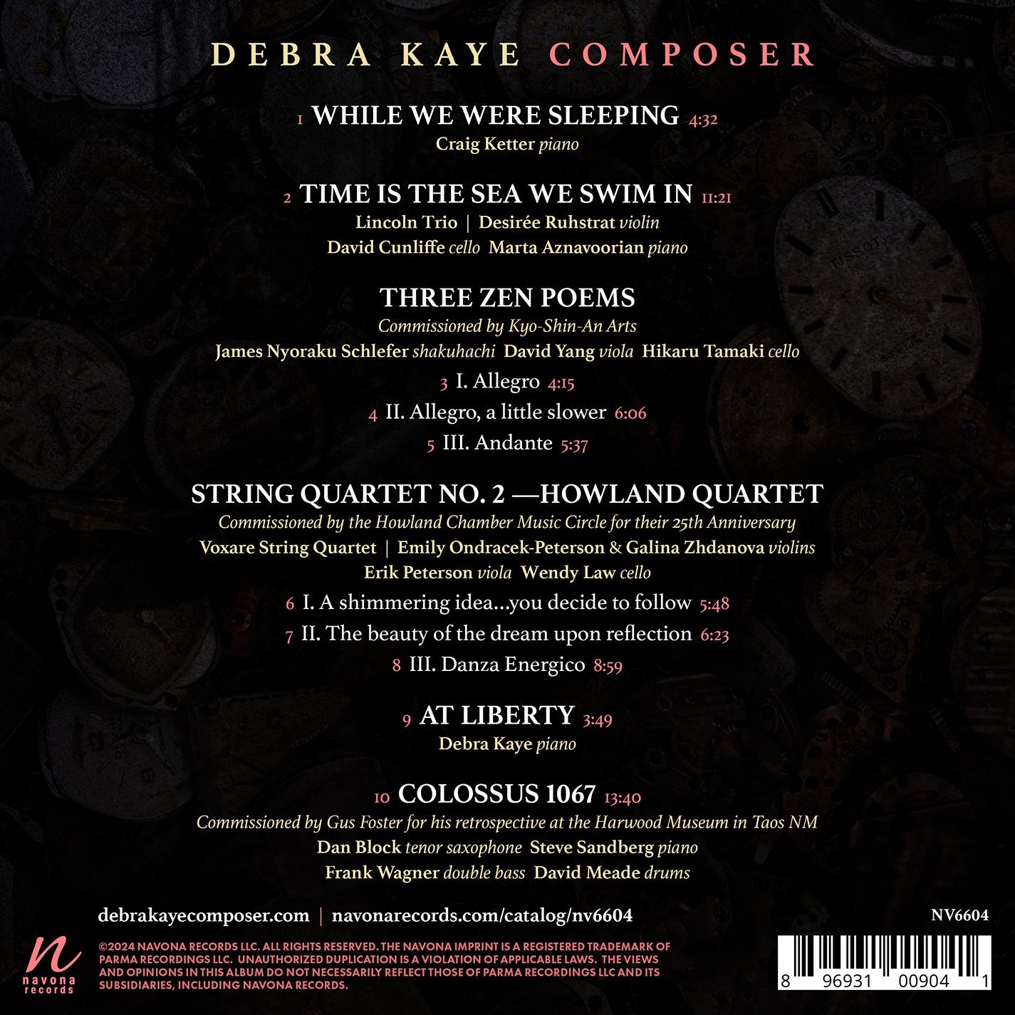 Kaye: Time Is The Sea We Swim In  Craig Ketter, Lincoln Trio, Desiree Ruhstrat, David Cunliffe, Marta Aznavoorian, James Nyoraku Schle