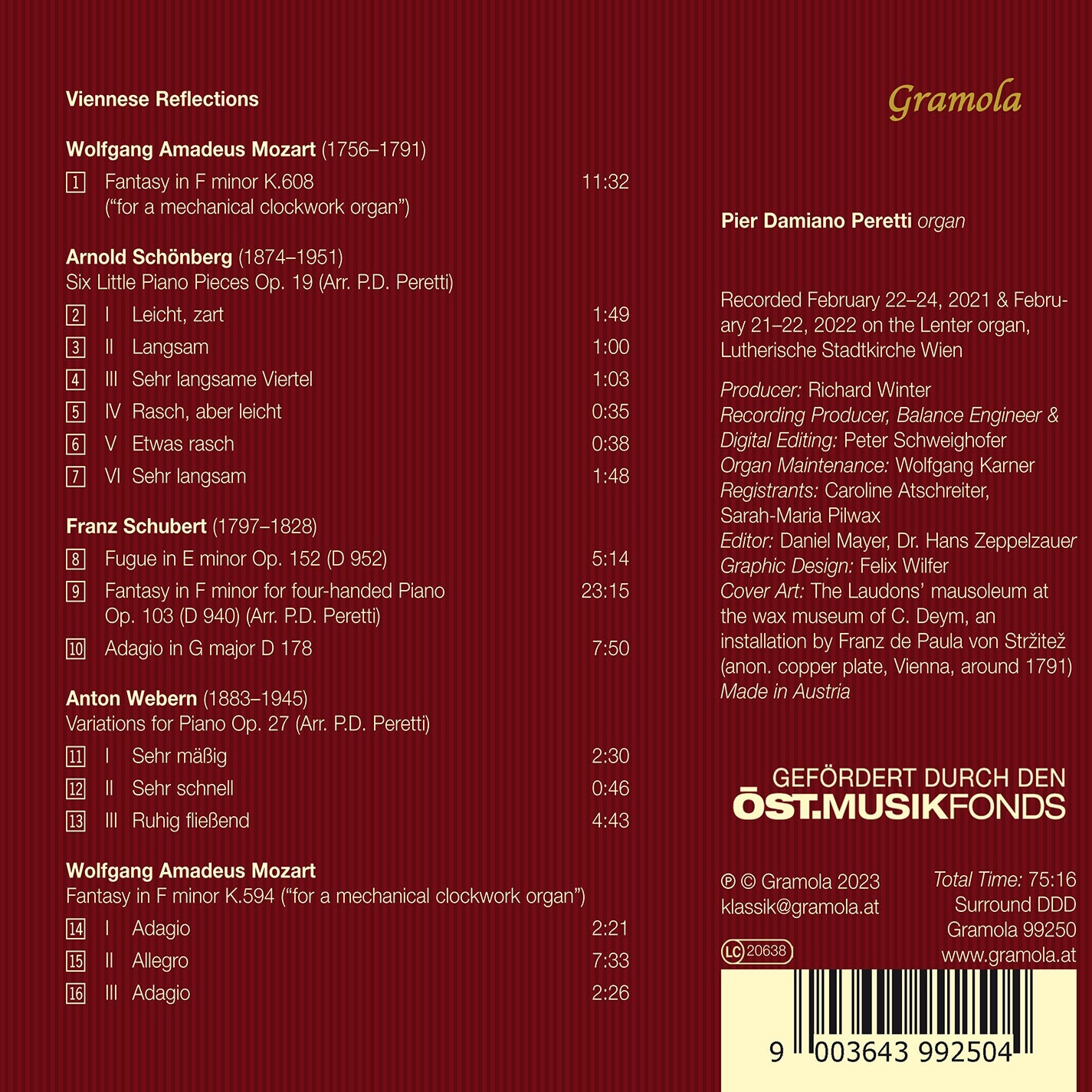 Mozart, Schoenberg, Schubert & Webern: Viennese Reflections