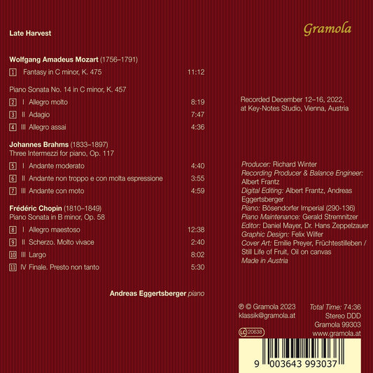 Brahms, Chopin & Mozart: Spatlese
