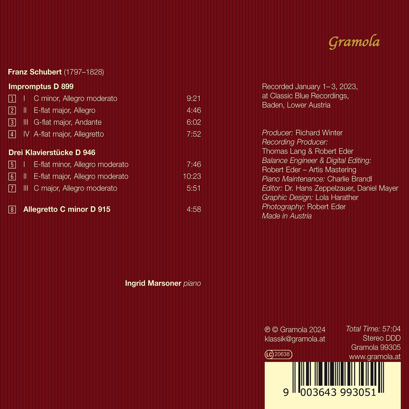 Schubert: Impromptus D. 899; Drei Klavierstucke D. 946; Alle