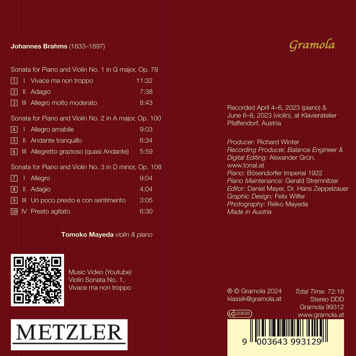 Brahms: The Violin Sonatas