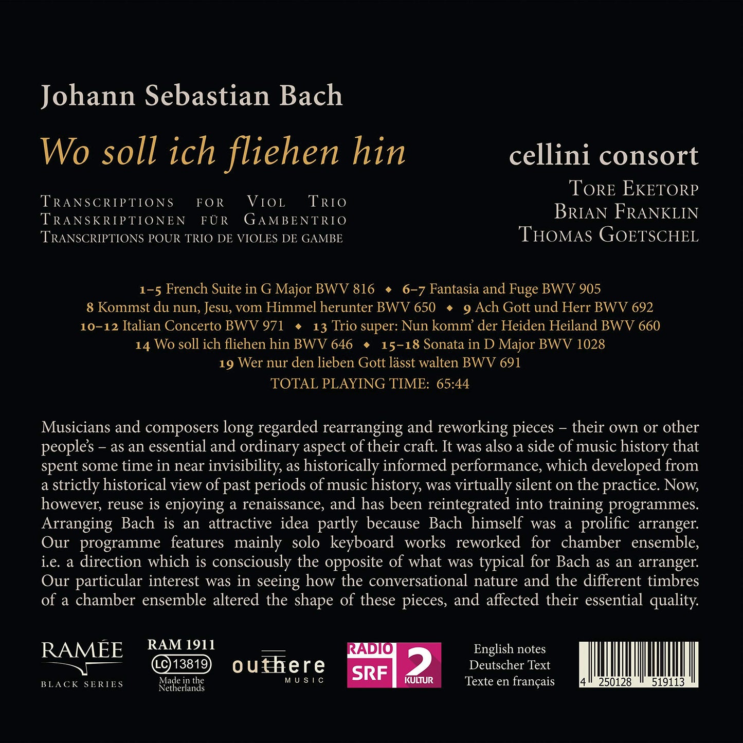 Bach: Wo soll ich fliehen hin