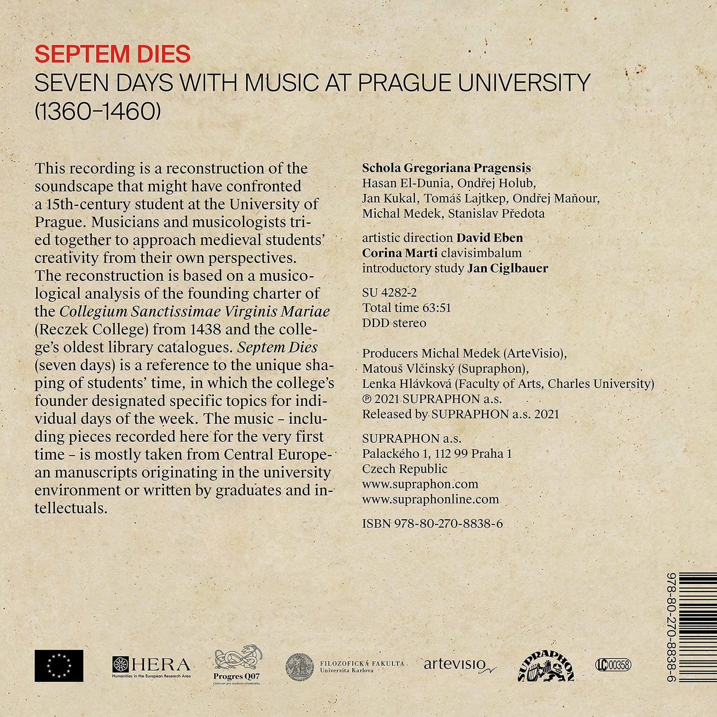 Septem dies / Music at Prague University 1360-1460