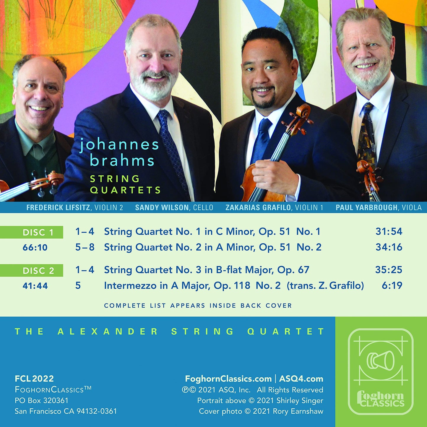 BRAHMS STRING QUARTETS
