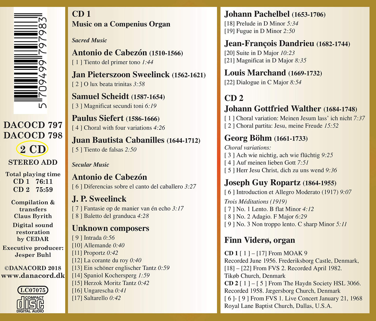 The Legendary Danish Organist, Vol. 4