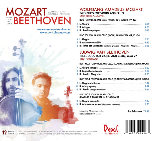 Mozart & Beethoven: Violin & Cello Duets