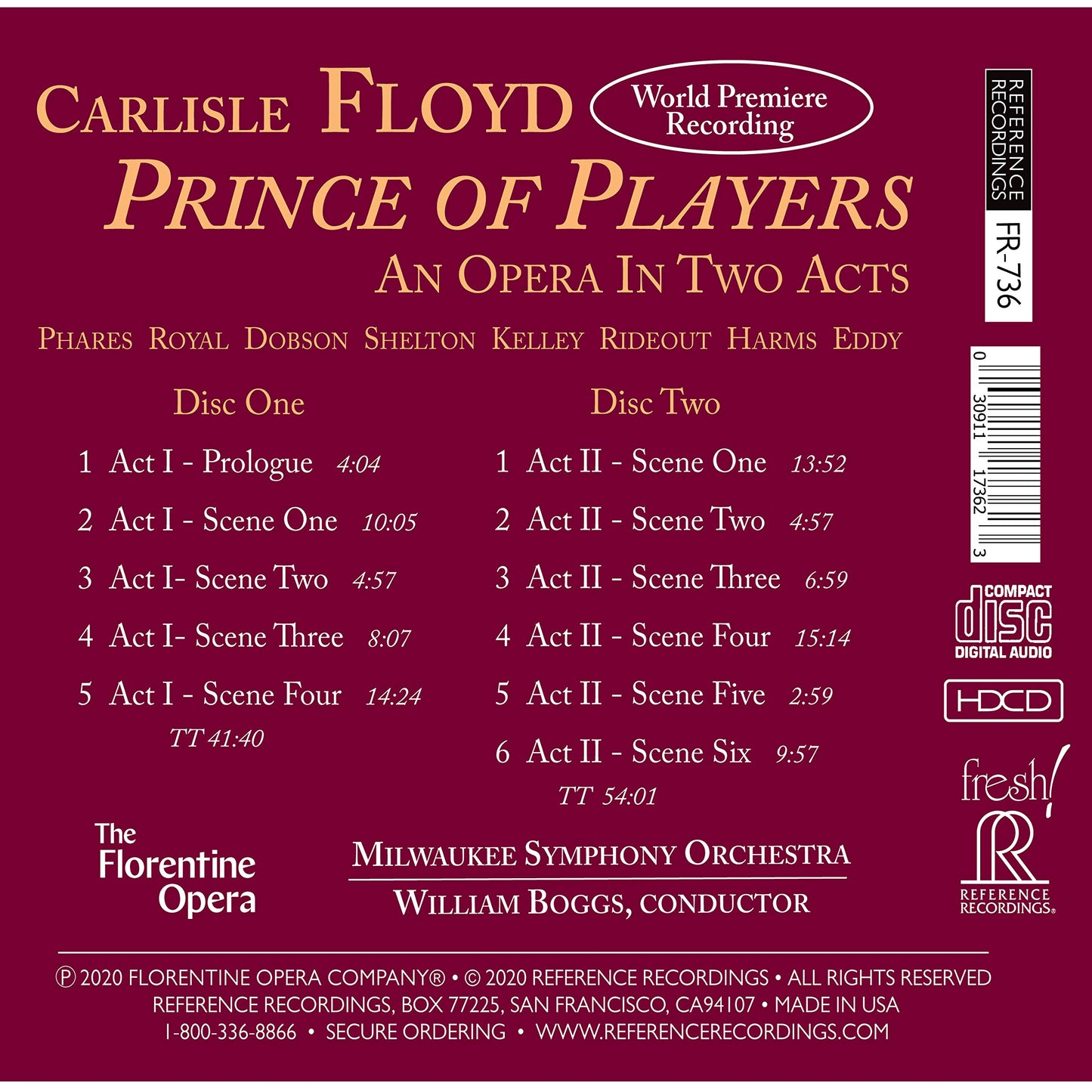 Carlisle Floyd: Prince of Players