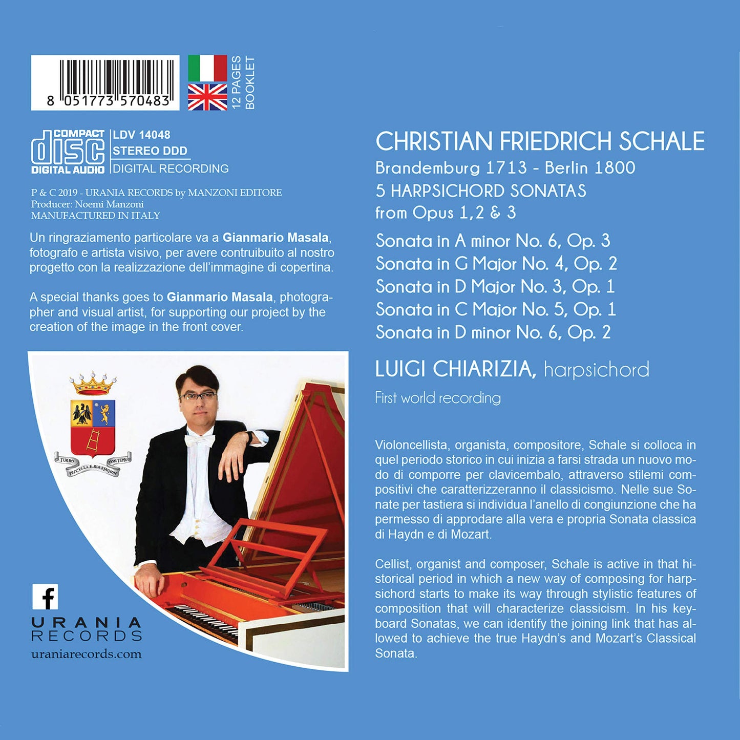 C.F. Schale: 5 Harpsichord Sonatas
